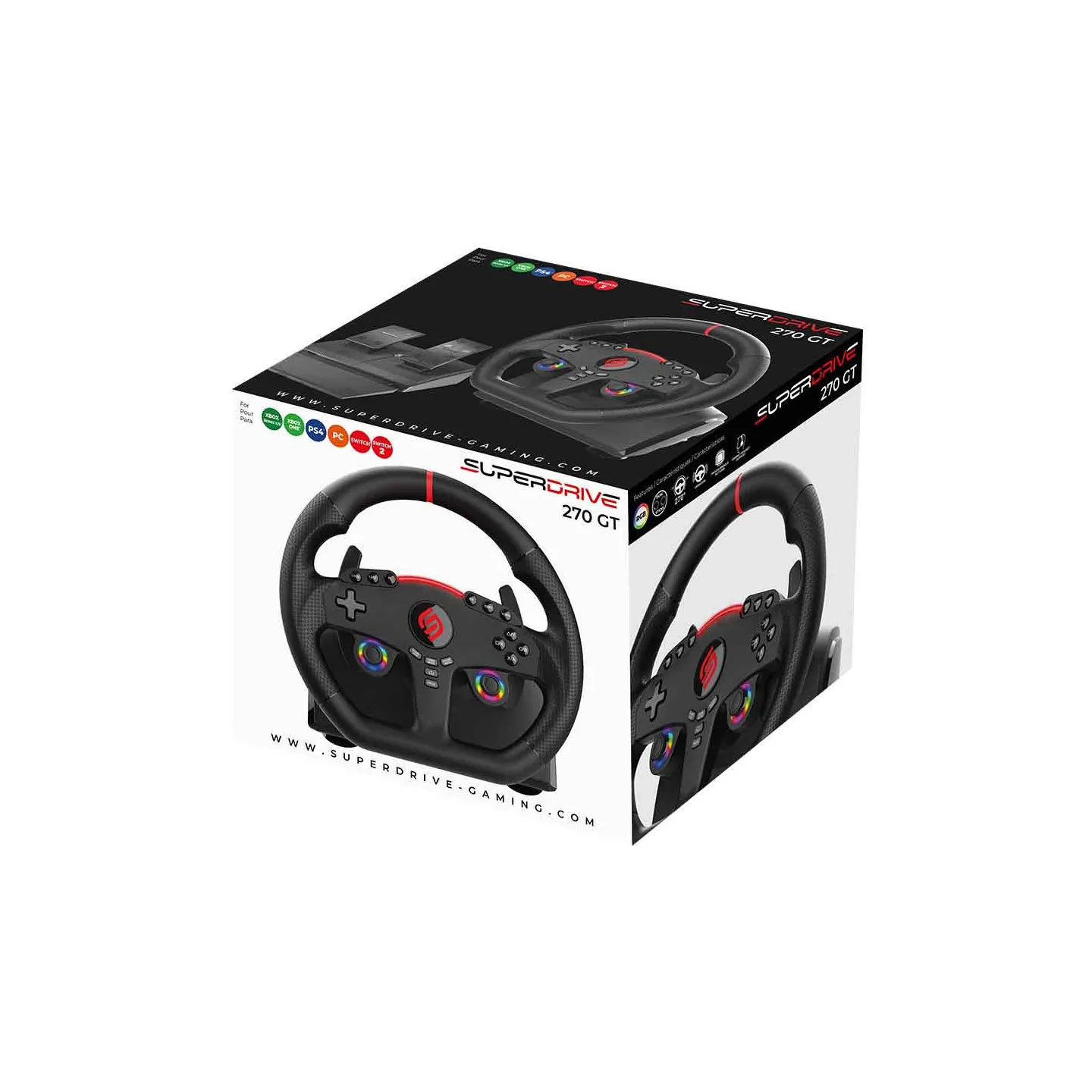 270 GT | Volant PS4, Xbox, Switch 2, Switch et PC | Subsonic
