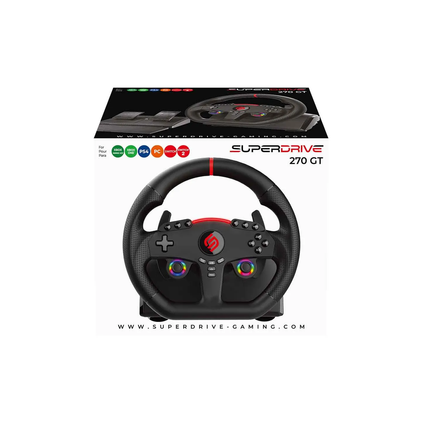 Superdrive-Lenkrad PS4, Xbox, Switch 2, Switch - 270 GT | Subsonic