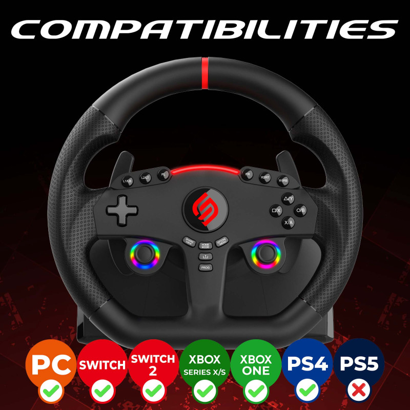 PS4, Xbox, Switch 2, Switch steering wheel - 270 GT | Subsonic