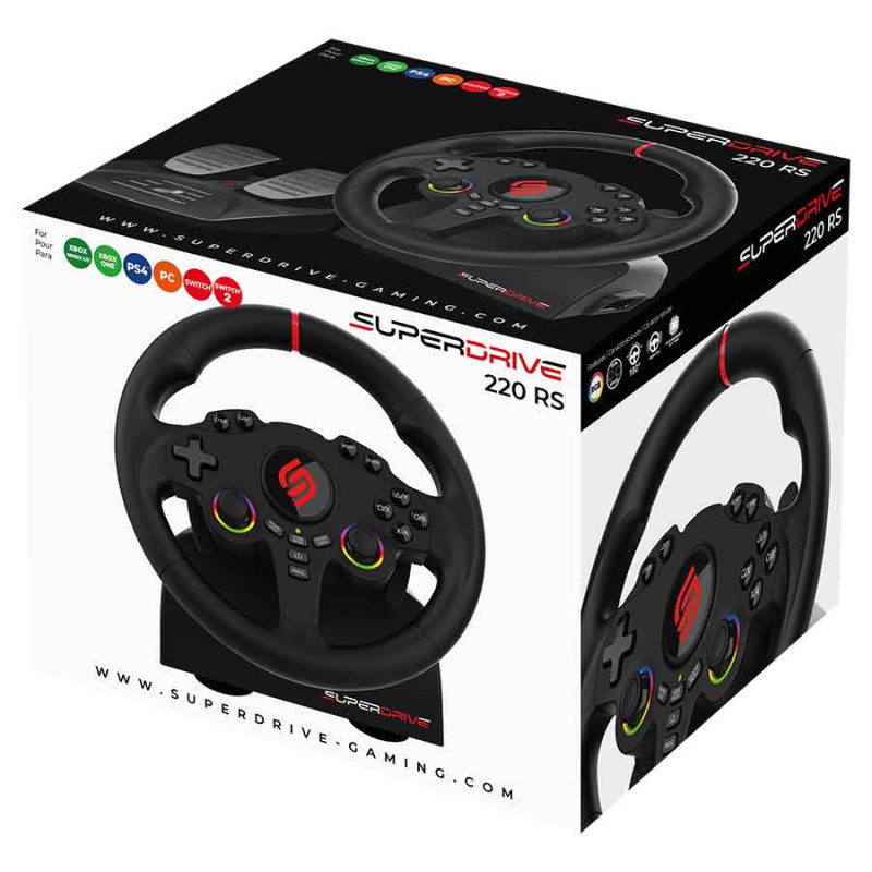 220 RS | Volant PS4, Xbox, Switch 2, Switch et PC | Subsonic
