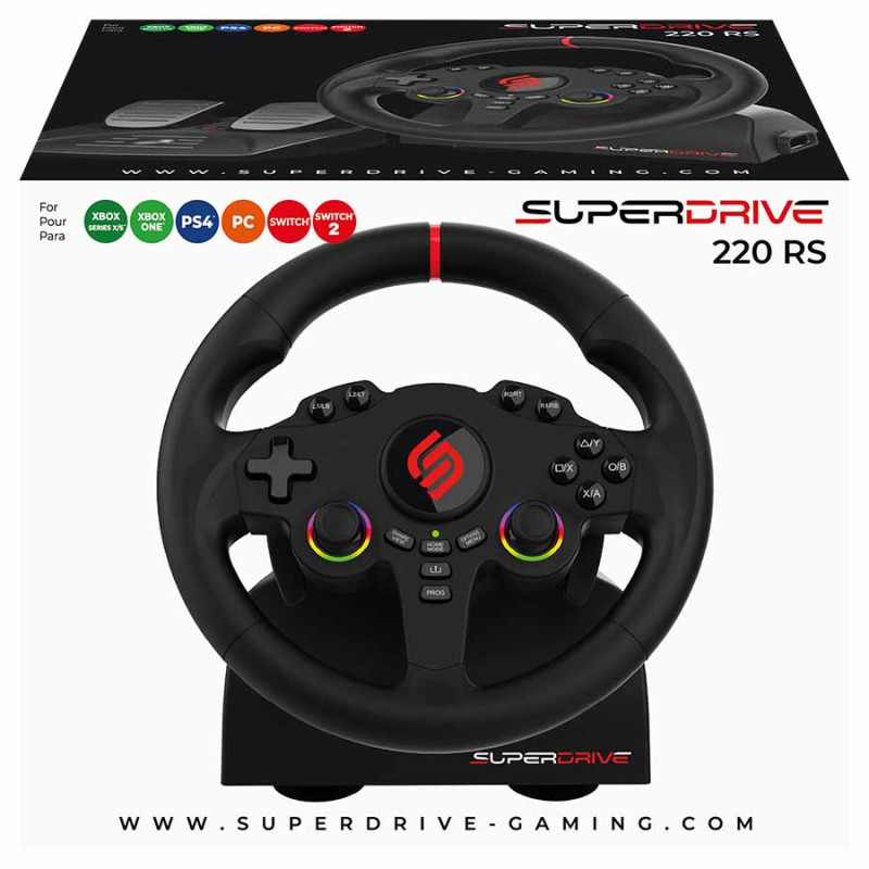 220 RS | Volant PS4, Xbox, Switch 2, Switch et PC | Subsonic