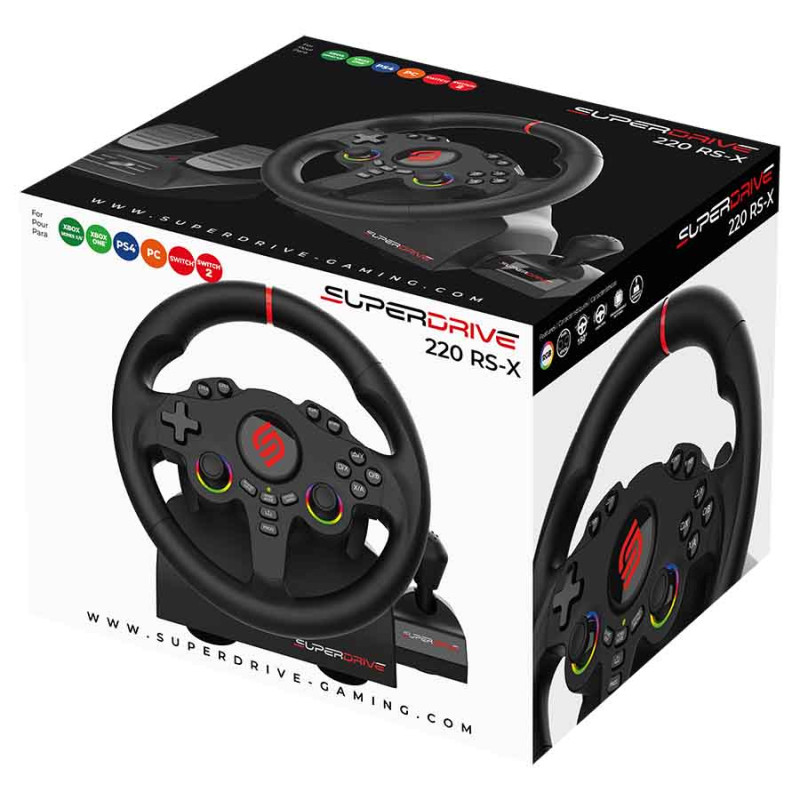 220 RS-X | Volant PS4, Xbox, Switch 2, Switch et PC