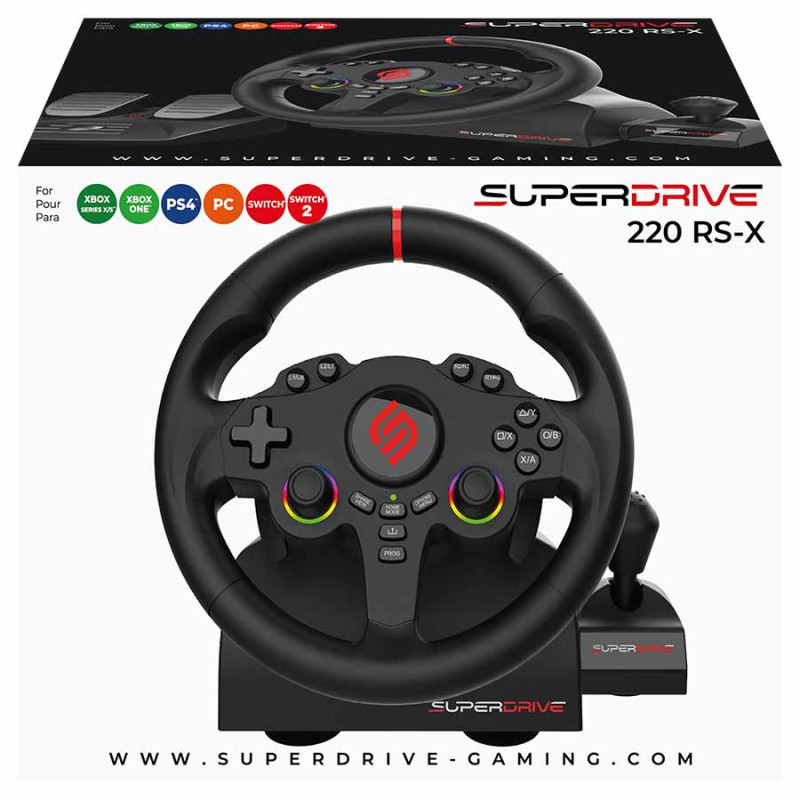 220 RS-X | Volant PS4, Xbox, Switch 2, Switch et PC