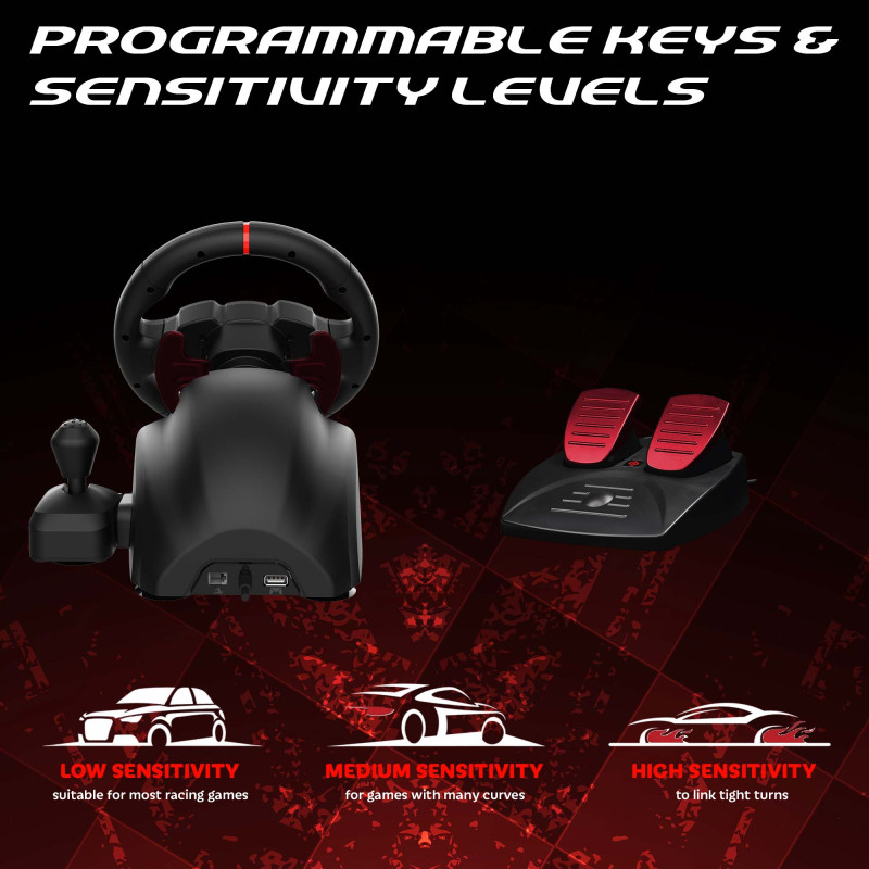 220 RS-X | Volant PS4, Xbox, Switch 2, Switch et PC