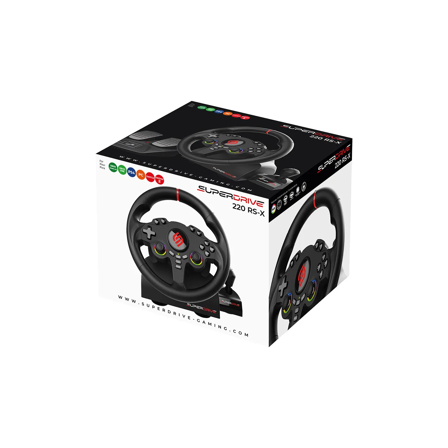 220 RS-X | Volant PS4, Xbox, Switch 2, Switch et PC