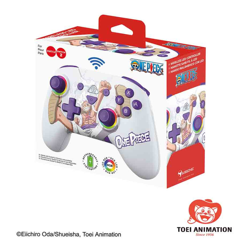 Manette Switch sans fil LED - One Piece blanche | Subsonic
