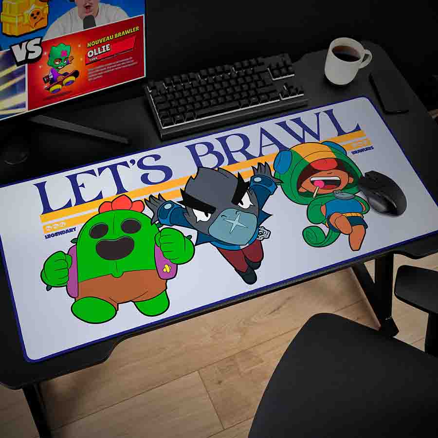 Tapis de souris XXL Brawl Stars Let's Brawl