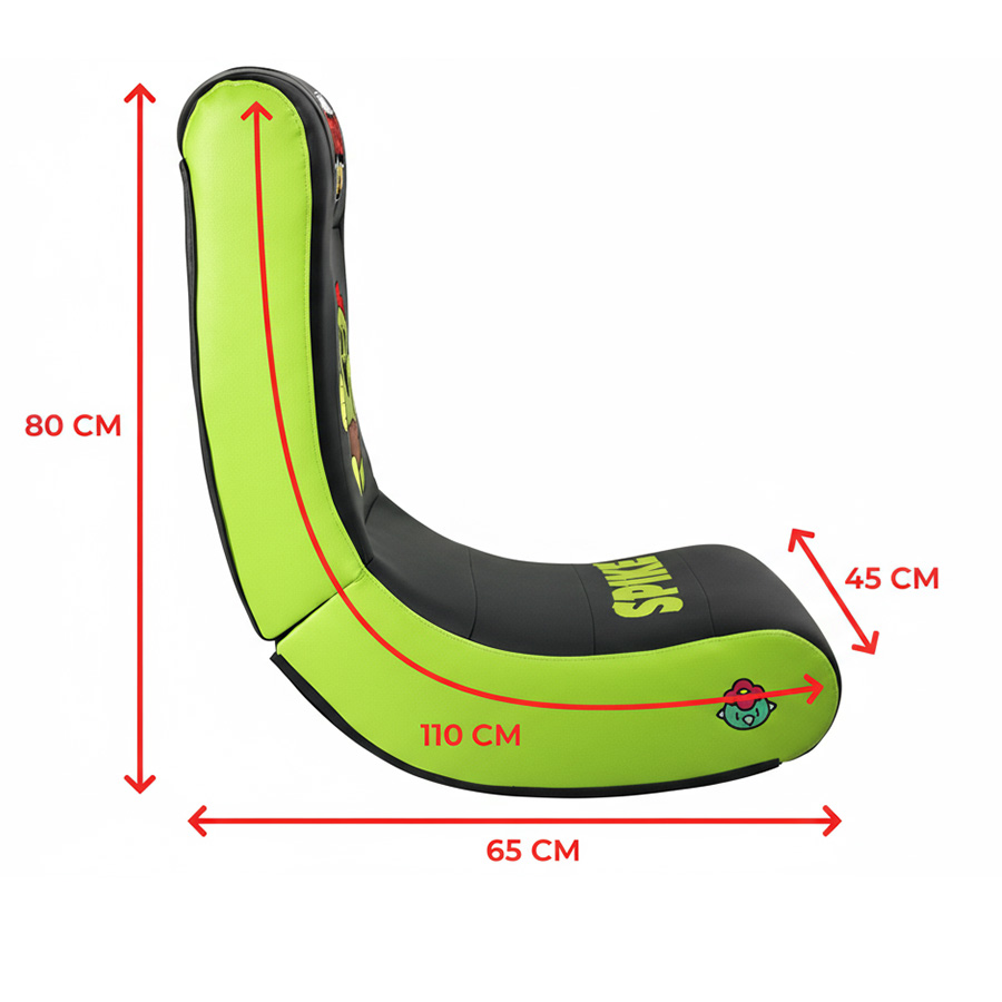 Fauteuil à Bascule Gaming Brawl Stars Spike - Similicuir Noir Et Vert, Ergonomique