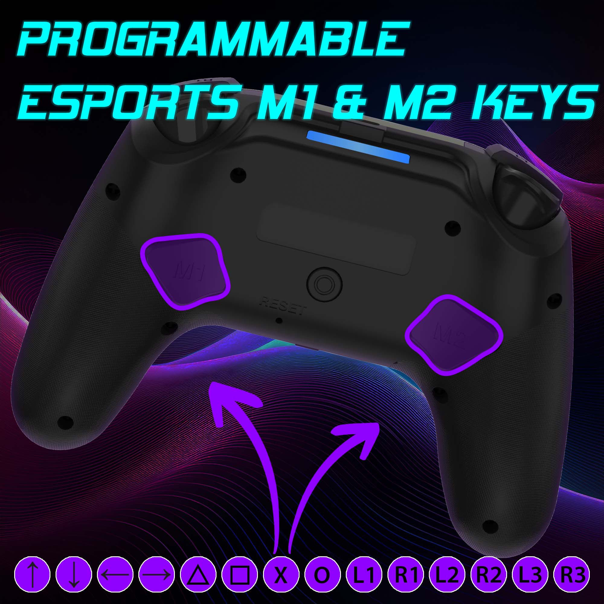 PS5 Wireless LED Controller - Green | Subsonic