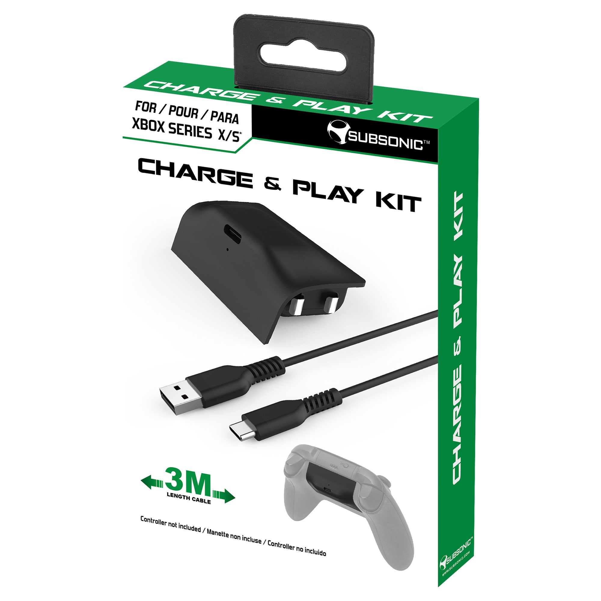 Pack Batterie Et Câble De Recharge Subsonic Pour Manette Xbox Séries X à  Prix Carrefour