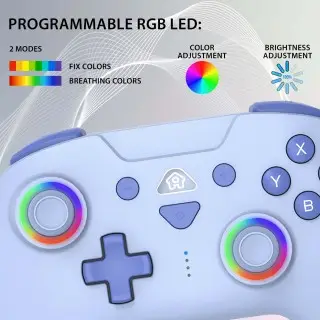 Manette Switch sans fil LED - Bleu | Subsonic
