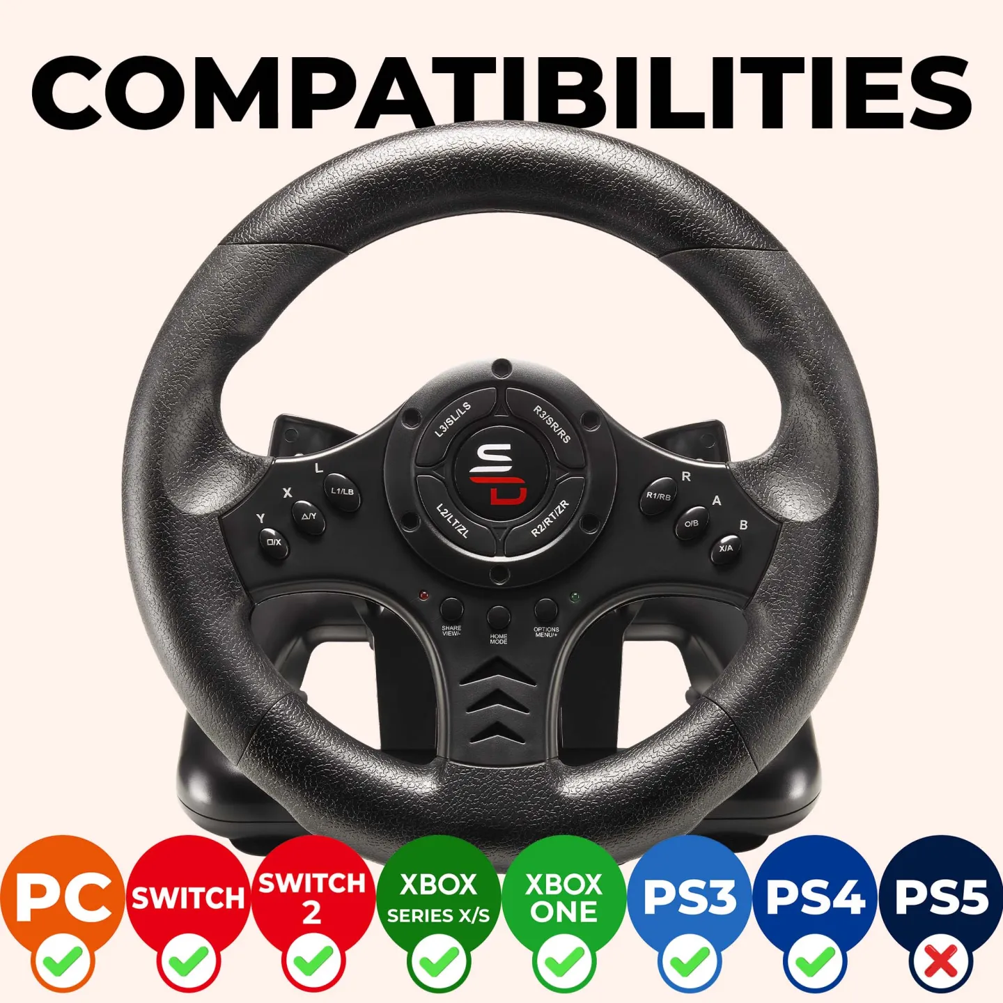 Volant de course gaming Superdrive SV450 | Subsonic