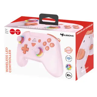 Manette Switch sans fil LED - Rose | Subsonic