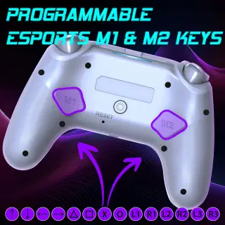 PS5 Wireless LED Controller - White | Subsonic