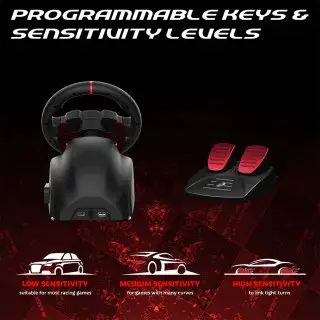 220 RS | Volant PS4, Xbox, Switch 2, Switch et PC