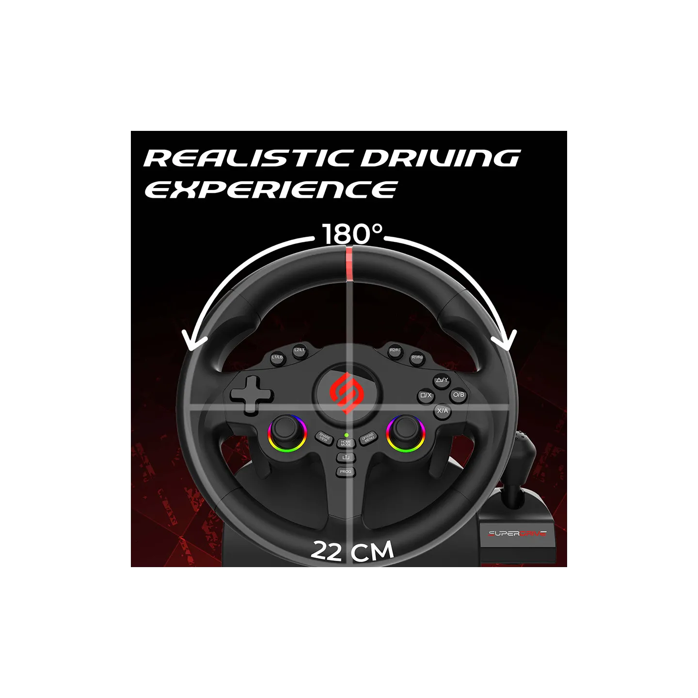 220 RS-X | Volant PS4, Xbox, Switch 2, Switch et PC