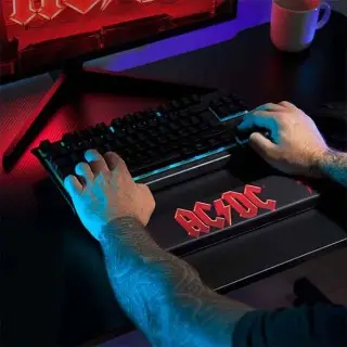 AC/DC wrist rest for keyboard