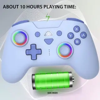 Blue wireless led controller for Switch 2 & Switch | Subsonic