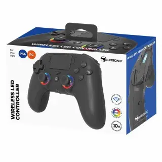 Wireless led controller for PS4 black| Subsonic