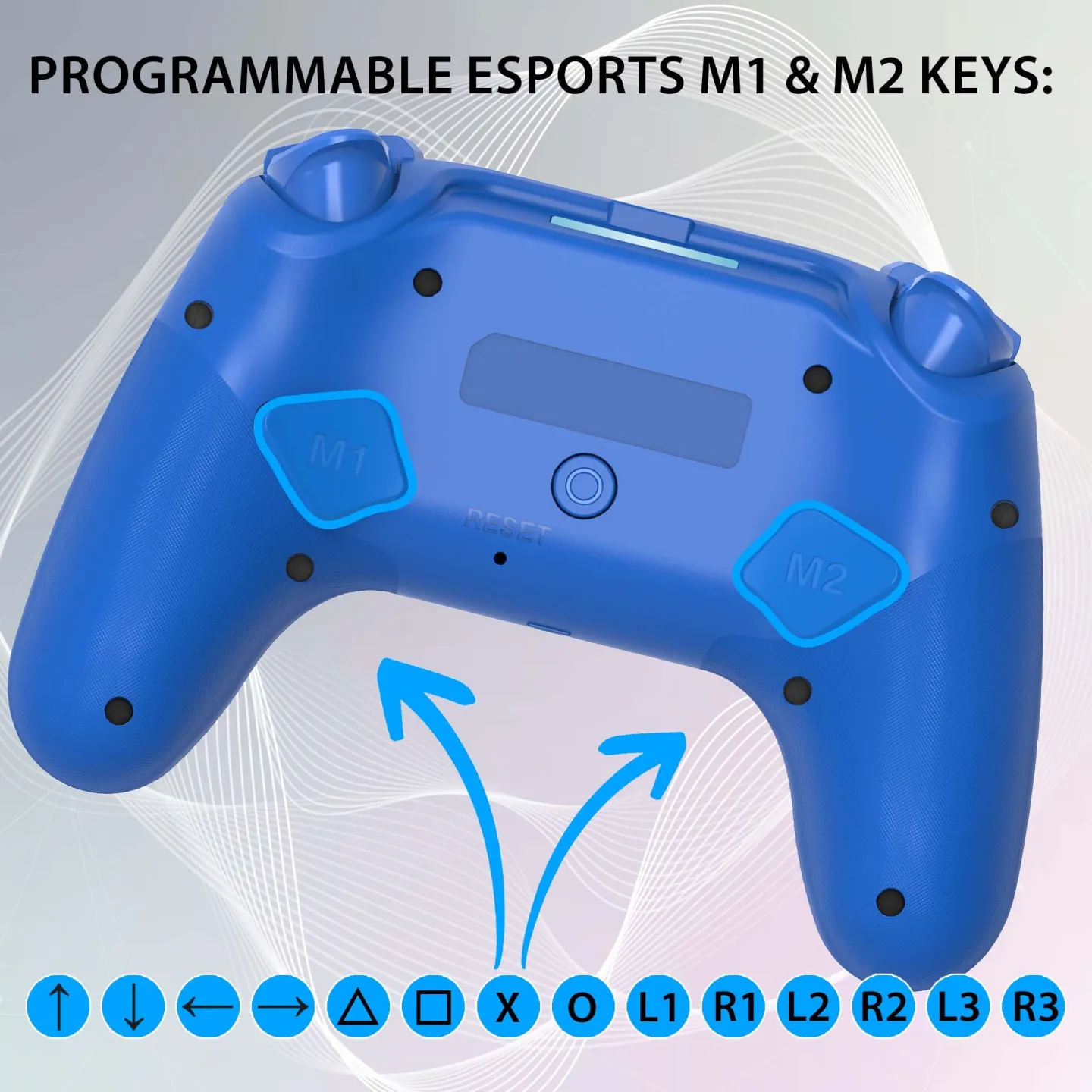 Wireless led controller for PS4 blue| Subsonic