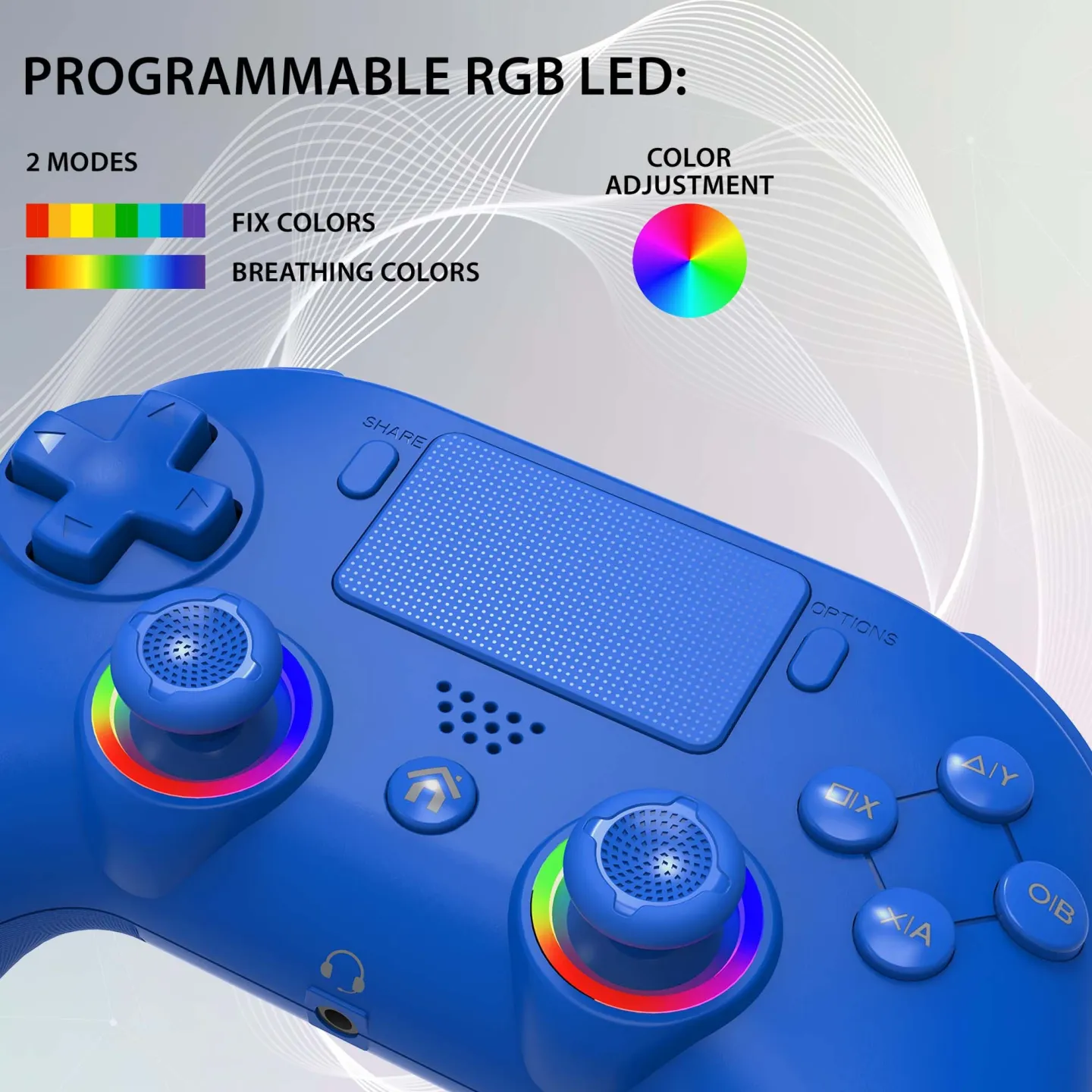 Wireless led controller for PS4 blue| Subsonic