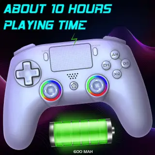 Manette PS5 sans fil LED - Blanche | Subsonic