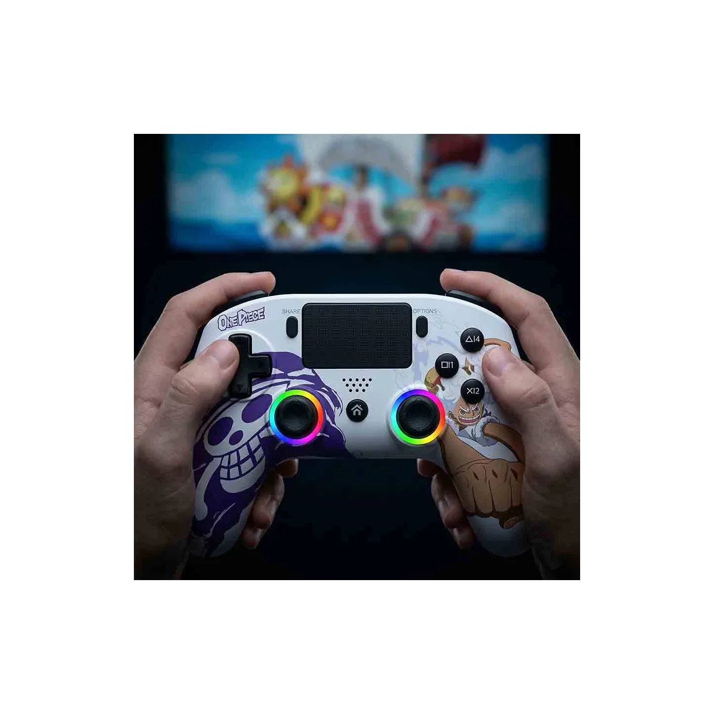 Manette PS5 sans Fil LED One Piece - Blanche | Subsonic